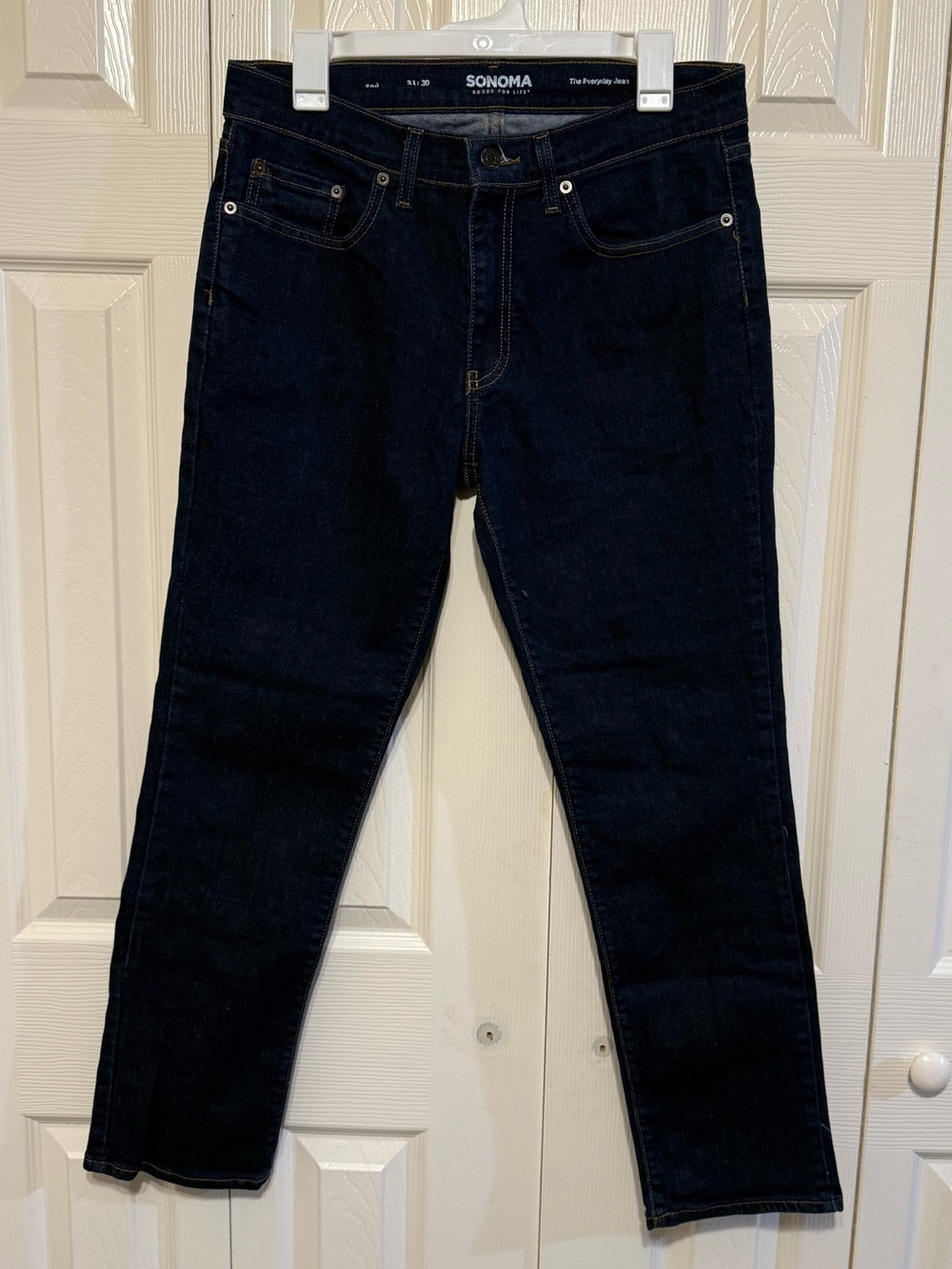 Sonoma Men’s Slim Fit Straight Leg Dark Blue Denim Jeans  33x30